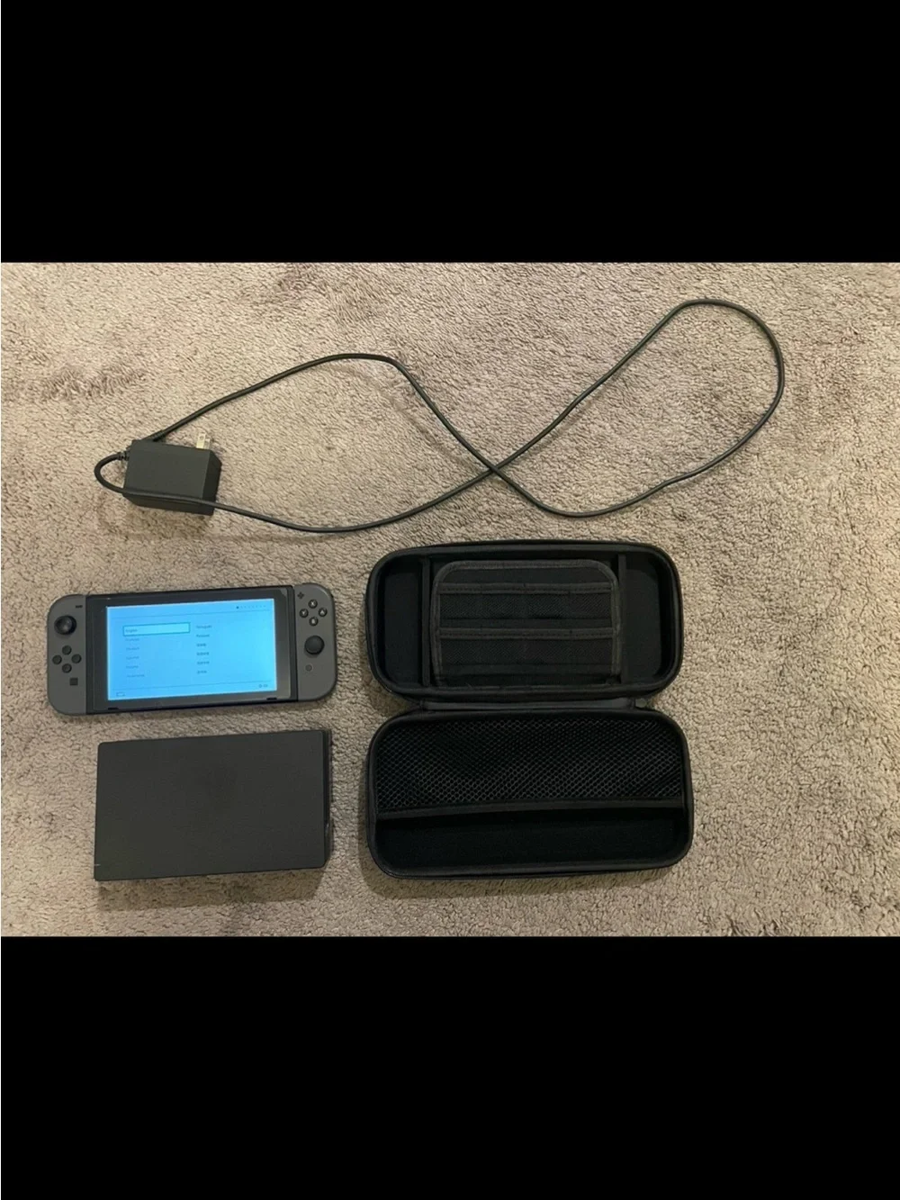 Nintendo Switch Console with Dock, Charger & Travel Case - Gray - Picture 1 of 4